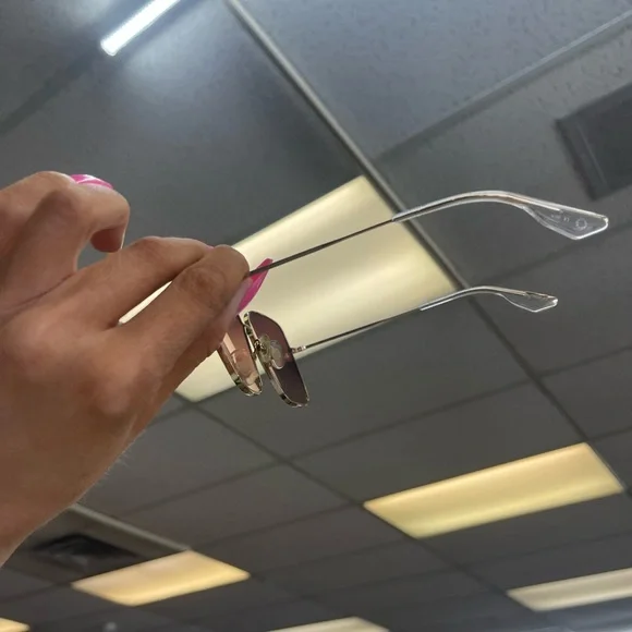 KREWE Gold Frame Sunglasses with Purple-Gray Gradient Lenses - Picture 9 of 10